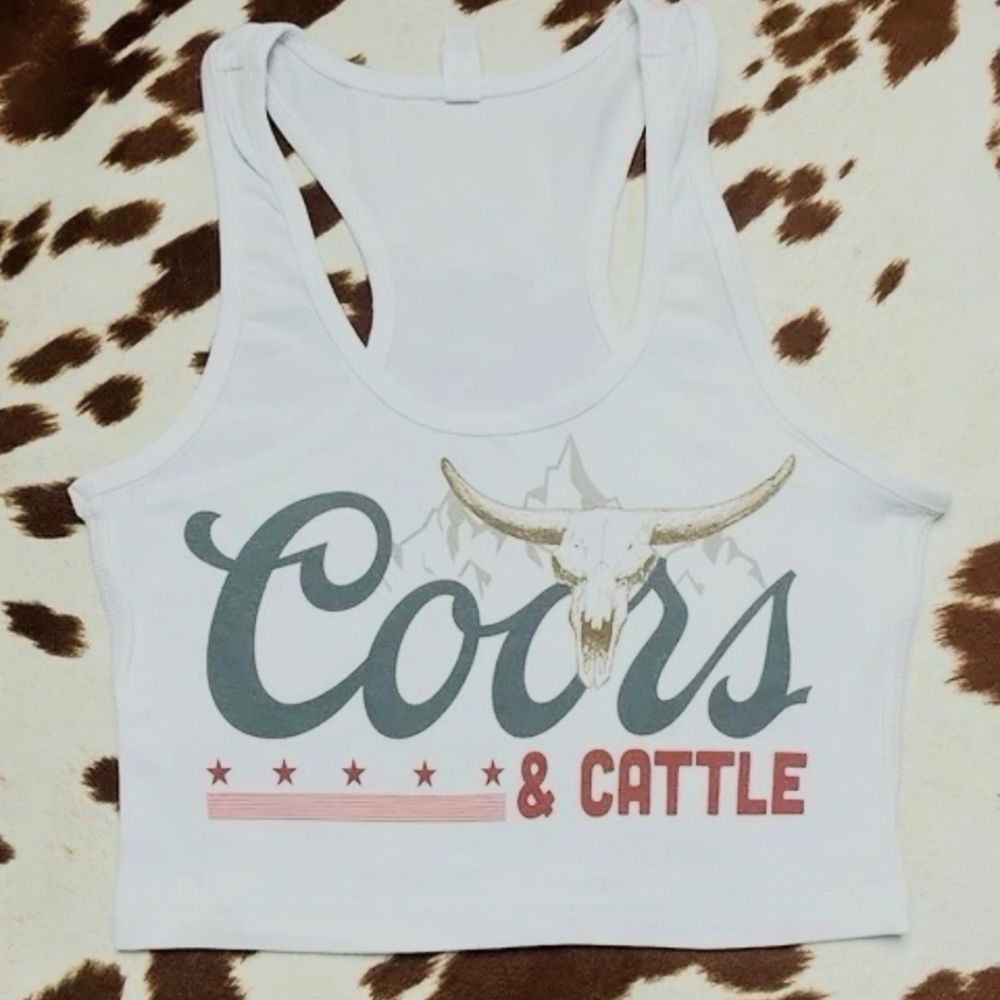 Coors & cattle crop top